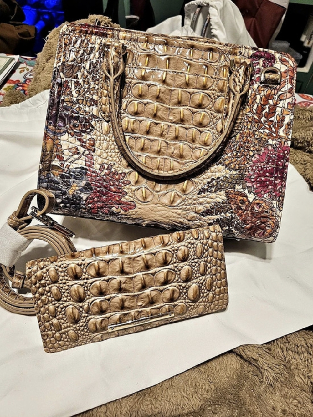 Brahmin Duxbury Satchel & Wallet Set Florita Melbourne